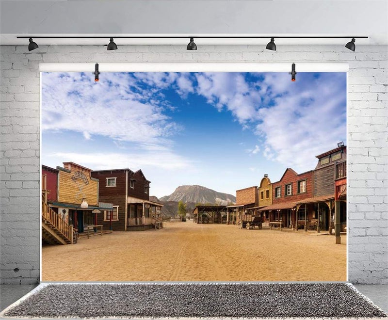 Yeele 10x8ft Old Western Cowboy Town Photography Backdrop Wild West Style Bar Wagon Carriage Background for Picture Kids Man Adult Photo Booth Shoot Vinyl Studio Props - Image 4